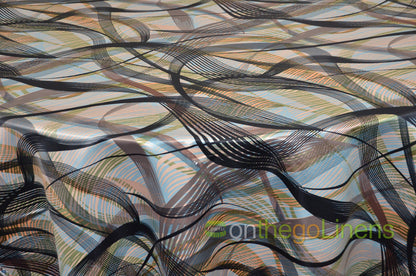 Galaxy Satin Print Table Linen | Abstract Satin Tablecloth | 100% Polyester |