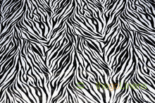 White Black Zebra Lamour Satin Tablecloth | Zebra Print Table Linens for Events & Decor |