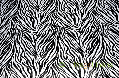 White Black Zebra Lamour Satin Table Runners | Zebra Table Runners for Events & Decor |