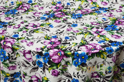 Watercolor Floral Satin Print Table Runners | Satin Print Table Runners | 19" x 108" | Washable Table Runners |