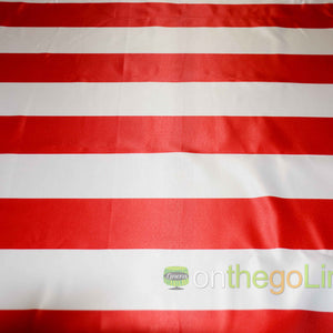 2" Stripe Charmeuse Satin Print Table Runners