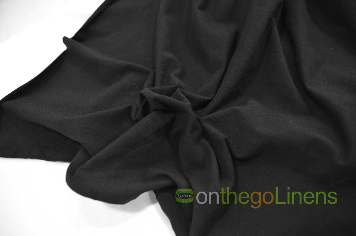 White and Black Cotton Spandex Jersey Fabric by the Yard | 95% Cotton 5% Spandex | 10 oz | 60" wide |