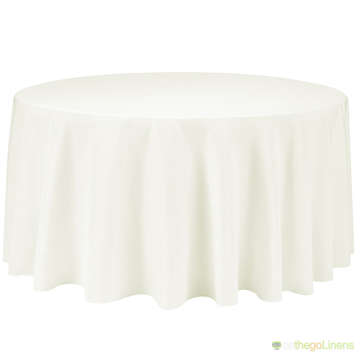 132" Round Polyester Tablecloth | Econoline Ready to Ship | 11 Colors to Choose From |