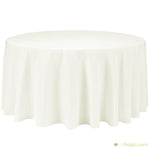132" Round Polyester Tablecloth | Econoline Ready to Ship | 11 Colors to Choose From |