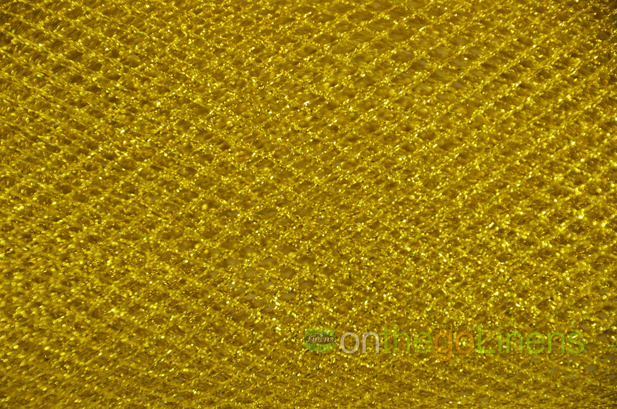 Metallic Fish Net Fabric by the Yard | 58" Wide |