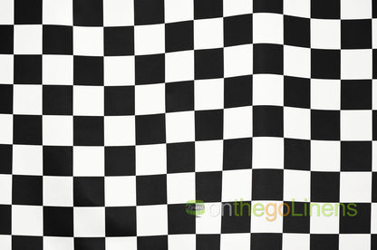 3.5" Checker Lamour Satin Fabric by the Yard 60" Wide 100% Polyester