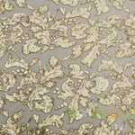 Wendy Sequins Fabric by the Yard | Sequins Embroidered Leaves on a Mesh background |