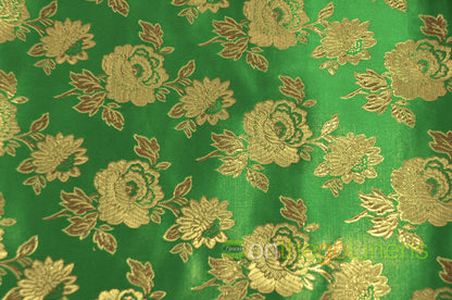 Chinese Brocade Flower Fabric by the Yard | 56/57" Wide | Pattern B88 | Multiple Colors |