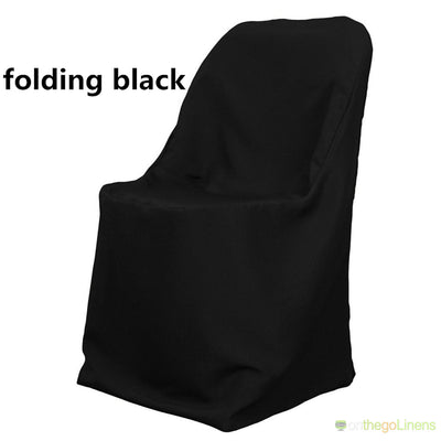 Wrinkle Free Knit Scuba Folding Chair Covers | White, Ivory, Black | Scuba Chair Covers