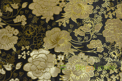 Metallic Brocade Design B23 | Chinese Flower Brocade Fabric | 58" Wide |