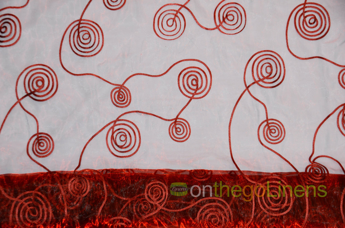 Donatello Organza Embroidery Fabric by the Yard | Multiple Colors | 54" Wide |