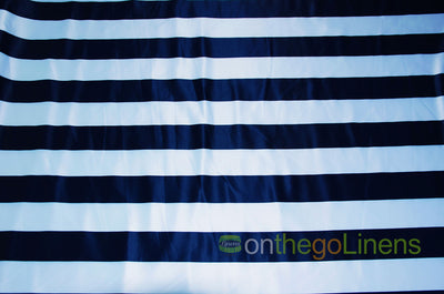 3.5" Stripe Lamour Satin Prints Fabrics | 60" Wide | Multiple Colors | 100% Polyester |