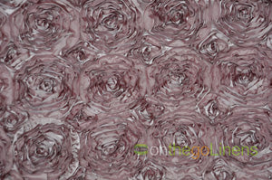 Rosette Satin Fabric by the Yard | 54" Wide | 3d Rose Satin Fabric |