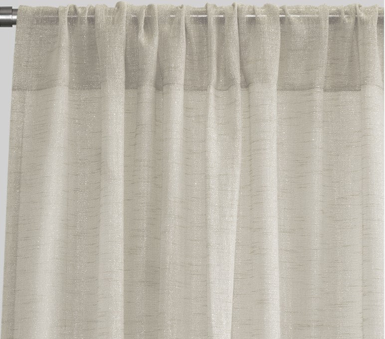 Metallic Faux Sheer Linen Fabric | Metallic Linen Fabric | 108" Wide | Gold and Silver |