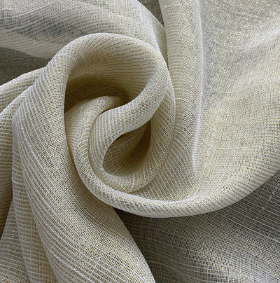 Metallic Faux Sheer Linen Fabric | Metallic Linen Fabric | 108" Wide | Gold and Silver |