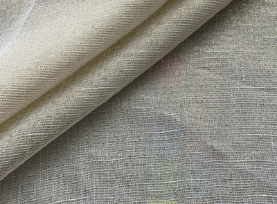 Metallic Faux Sheer Table Linen| Metallic Linen Tablecloths | 108" Wide | Gold and Silver |