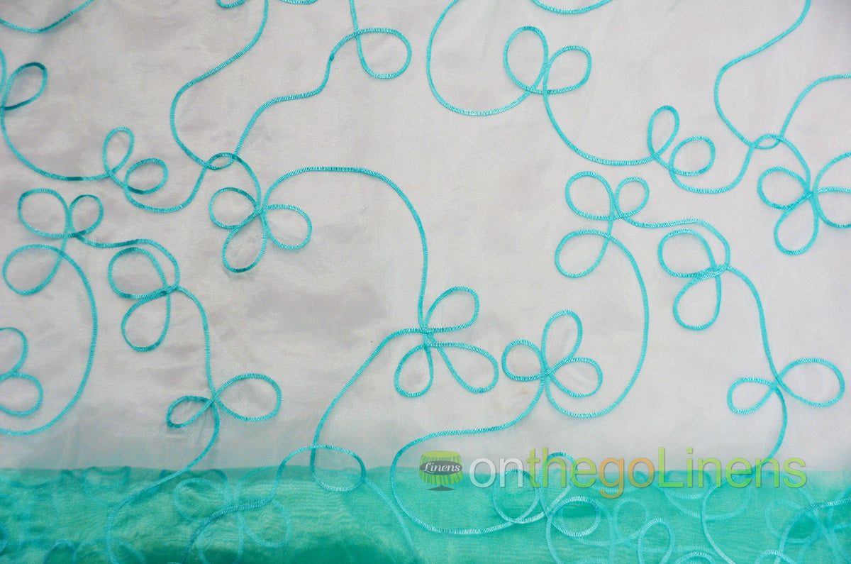 Fantasia Sheer Embroidery Fabric by the Yard | Organza Embroidery Fabric | 54" wide | Multiple Colors