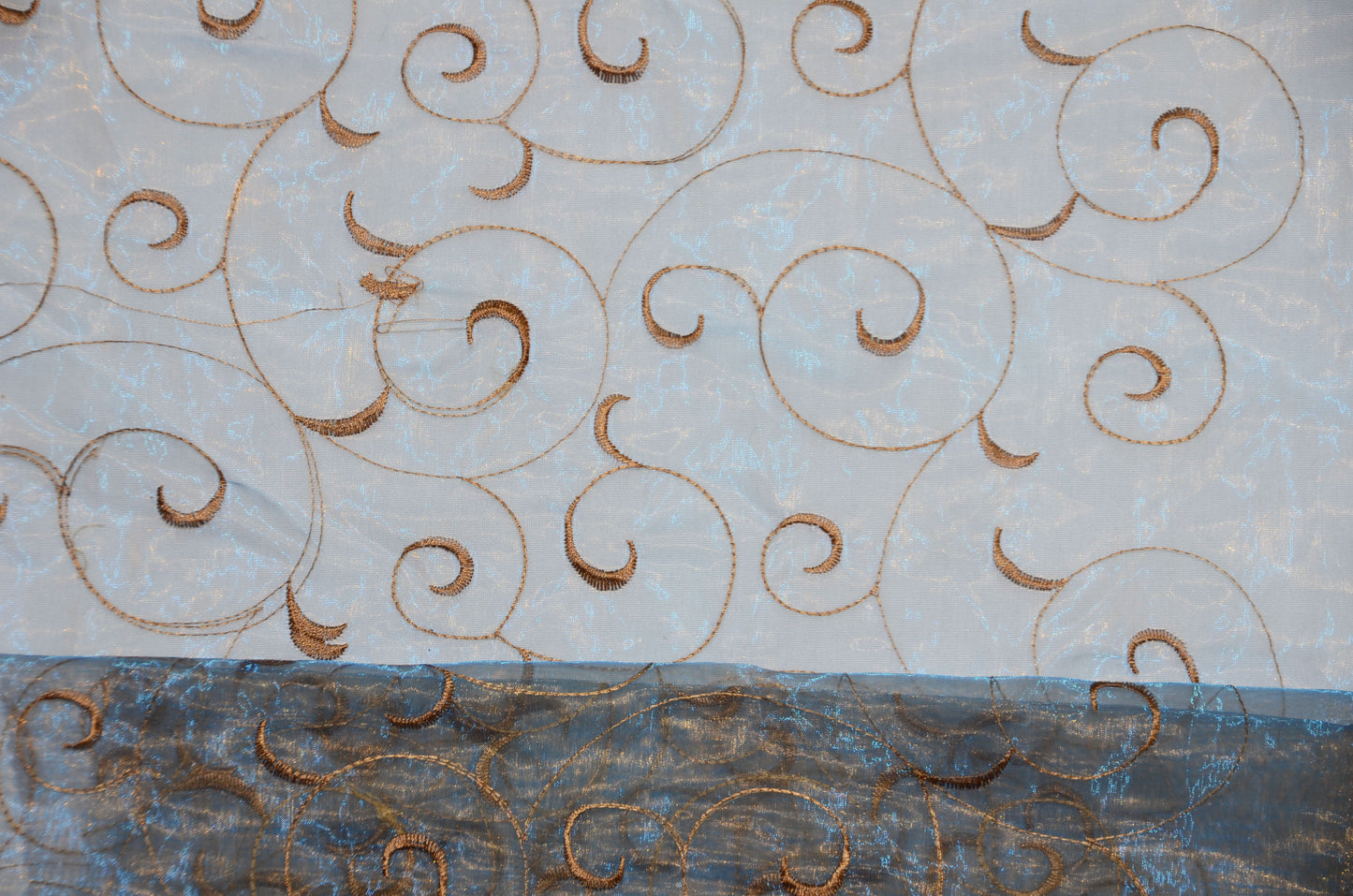 Swirl Organza Fabric by the Yard | Organza Embroidery Fabric | Multiple Colors |