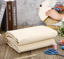 Natural Muslin Fabric | 63" Wide | 100% Cotton Muslin | Natural Color, Undyed, Unbleached |