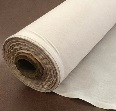 Natural Muslin Fabric | 63" Wide | 100% Cotton Muslin | Natural Color, Undyed, Unbleached |