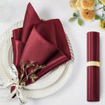 Lamour Satin Table Napkins and Chair Sashes | 100% Polyester Semi Dull Heavy Satin Table Napkins and Chair Sashes |