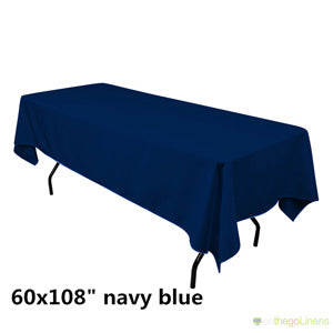 60" x 108" Banquet Polyester Tablecloth | Multiple Colors | Econoline Ready to Ship |