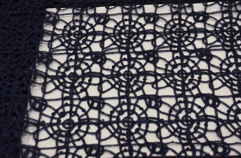 Chemical Lace Chain Embroidery Table Overlay and Table Banquet | Multiple Colors |