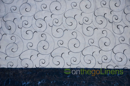 Swirl Organza Fabric by the Yard | Organza Embroidery Fabric | Multiple Colors |