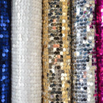 New York Dazzle Sequins Fabric | 6mm Sequins Mesh Fabric | 52" Wide | Multiple Colors |
