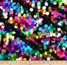 Rainbow Paillette Sequins Fabric by the Yard | Multi Color Sequins Fabric| 52" Wide |