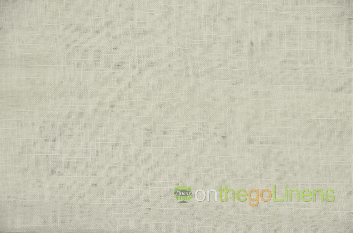Faux Sheer Linen Table Linen | Double Wide Imitation Sheer Linen Tablecloths | Multiple Colors |