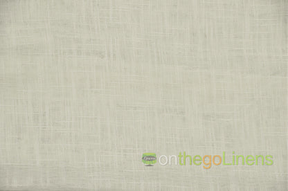 Faux Sheer Linen Table Linen | Double Wide Imitation Sheer Linen Tablecloths | Multiple Colors |