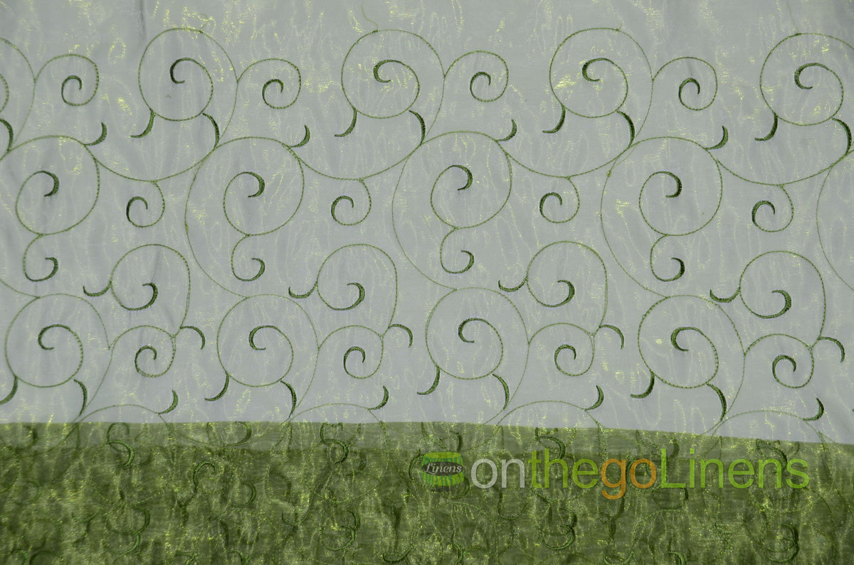 Swirl Organza Fabric by the Yard | Organza Embroidery Fabric | Multiple Colors |