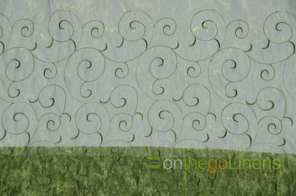 Swirl Organza Fabric by the Yard | Organza Embroidery Fabric | Multiple Colors |