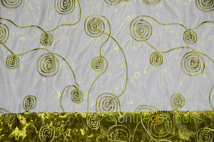 Donatello Organza Embroidery Fabric by the Yard | Multiple Colors | 54" Wide |