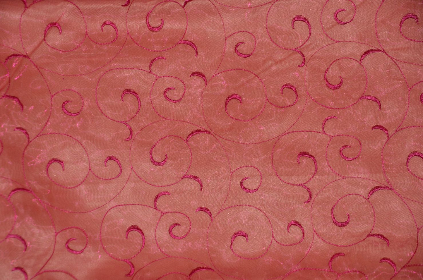 Swirl Organza Fabric by the Yard | Organza Embroidery Fabric | Multiple Colors |