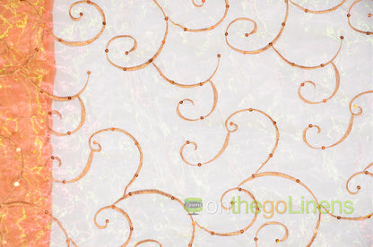 Ferial Organza Embroidery Fabric by the Yard | Sheer Organza Embroidery Fabric | 54" Wide |