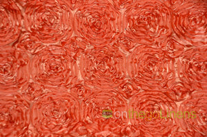 Rosette Satin Fabric by the Yard | 54" Wide | 3d Rose Satin Fabric |