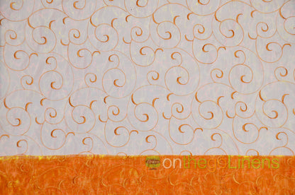 Swirl Organza Fabric by the Yard | Organza Embroidery Fabric | Multiple Colors |