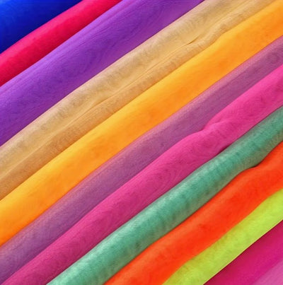 Mirror Organza Fabric by the Yard & Wholesale Bolt | Multiple Colors | 60" Wide | 100% Polyester |