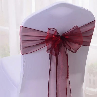 Mirror Organza Chair Sashes | Pack of 50 for 89.99 | USA Made | Multiple Colors | 8" x 108" Size |