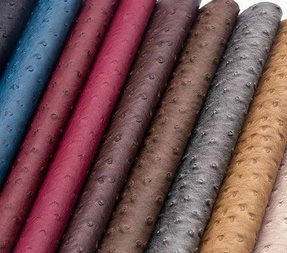 Ostrich Vinyl Fabrics | Imitation Ostrich Leather | Faux Vinyl | 54" Wide |