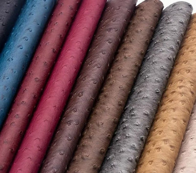 Ostrich Vinyl Fabrics | Imitation Ostrich Leather | Faux Vinyl | 54" Wide |