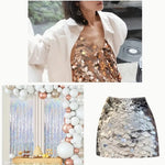 Payette Sequins Fabric by the Yard | Paillette Fish Scale Sequins Fabric | Multiple Colors | 52" Wide |