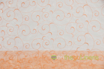 Swirl Organza Fabric by the Yard | Organza Embroidery Fabric | Multiple Colors |