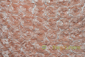 Rosette Satin Fabric by the Yard | 54" Wide | 3d Rose Satin Fabric |