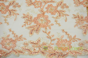 Edith Embroidery Tablecloths | Floral Mesh Embroidery Table Overlay & Banquet |