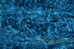 Rosette Satin Fabric by the Yard | 54" Wide | 3d Rose Satin Fabric |