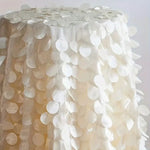 Petal Taffeta Fabric Table Linens | Round Hanging Petal Taffeta Tablecloths |