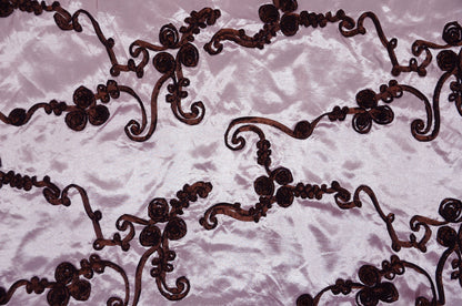 Ribbon Taffeta Fabric by the Yard | Taffeta Ribbon Embroidery Fabric | Multiple Colors |